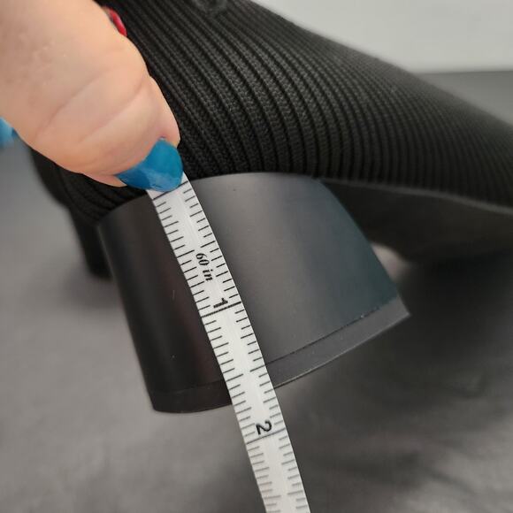 VIVAIA Melody Square Toe Heels 39/8 Black Career Office Business Girlboss - Picture 8 of 8